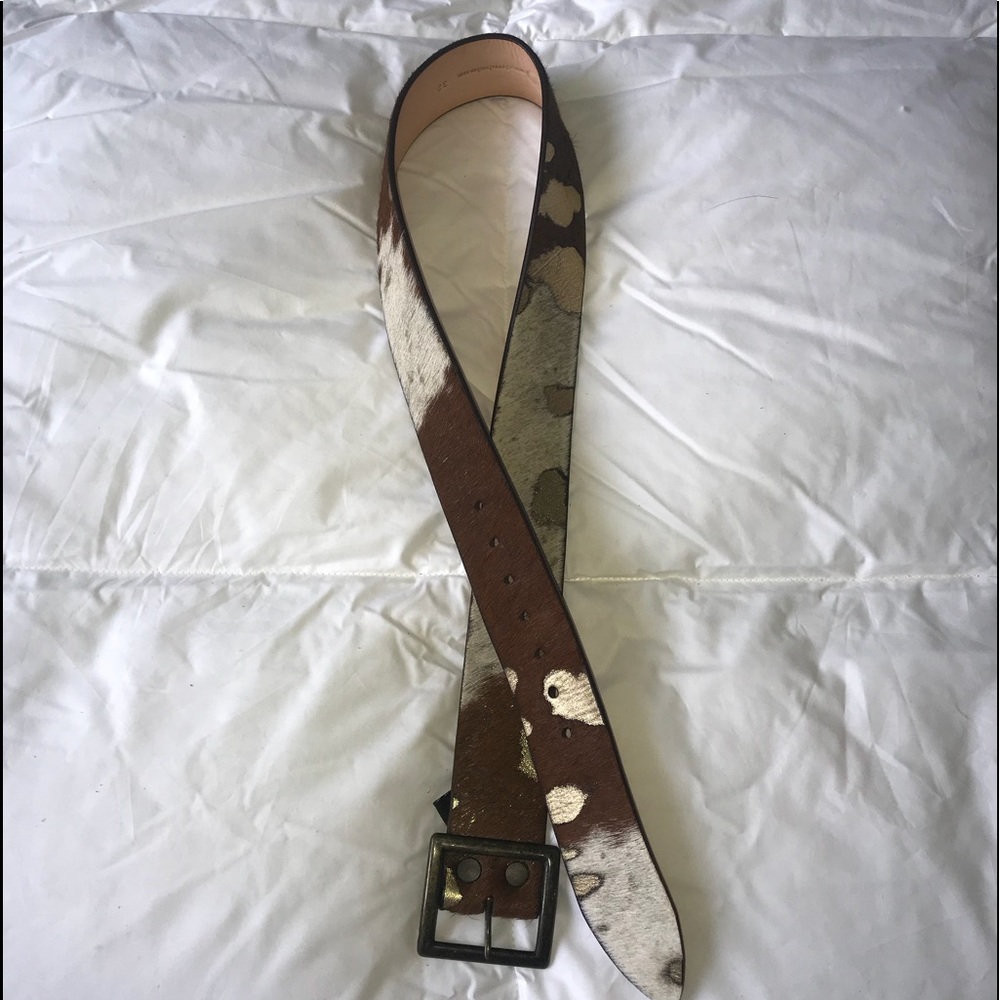 BRAVE leather calf hair women’s belt